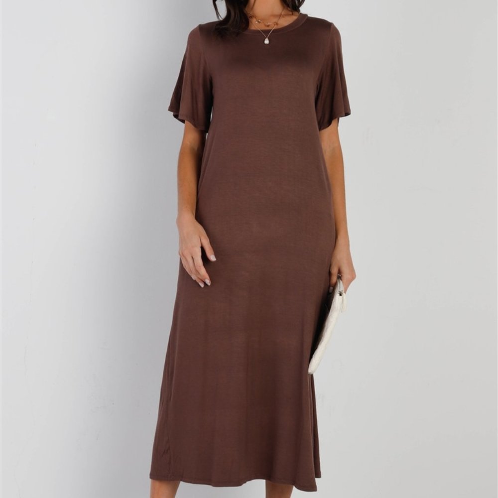 Short Sleeve Midi Dress